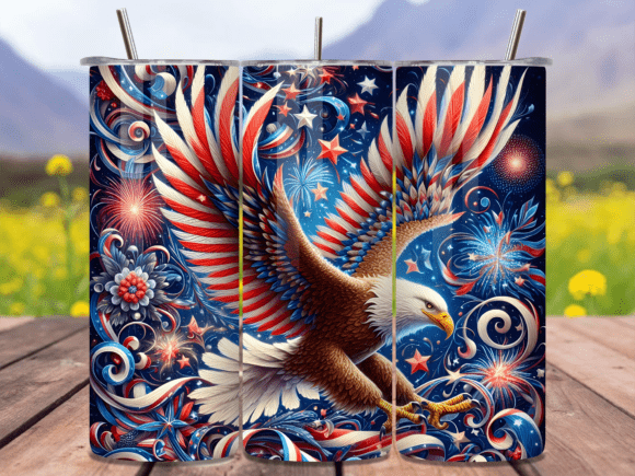 Download 4th of July Eagle Tumbler Wrap PNG - Tumbler Collection