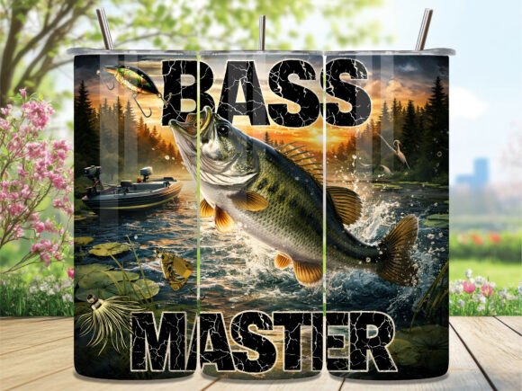 Download Bass Master Lake Fishing Tumbler Wrap - Tumbler Collection