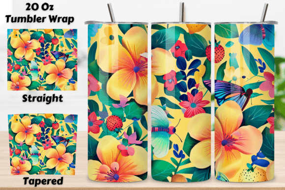 Download 3D Flower Sublimation Tumbler | Seamless - Tumbler Collection