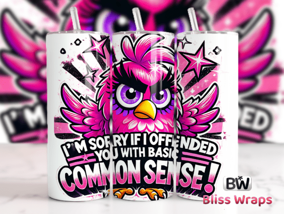 Download Sarcastic Funny Bird Tumbler Wrap Png - Tumbler Collection