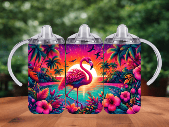 Download Tropical Flamingo Summer Tumbler Wrap - Tumbler Collection