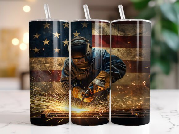 Download Patriotic Welding Tumbler Wrap Design - Tumbler Collection