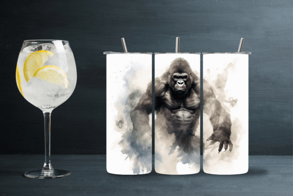 Download Gorilla Tumbler Clipart Sublimation - Tumbler Collection
