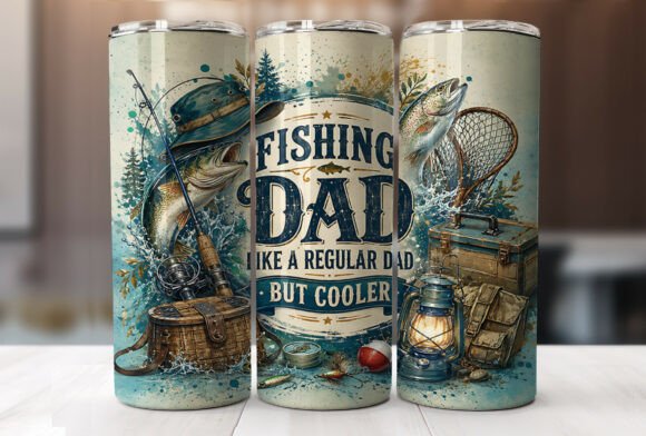Download Fishing Dad Tumbler Wraps Sublimation - Tumbler Collection
