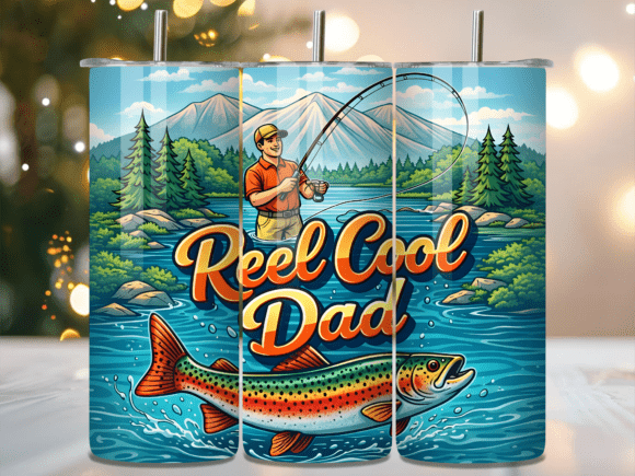 Download Funny Reel Cool Dad Fishing Tumbler Wrap - Premium Resources