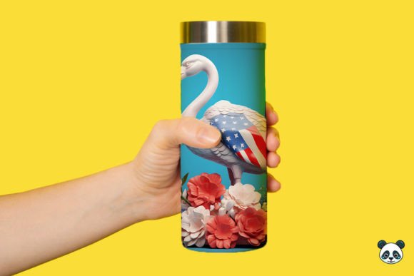 Download Patriotic 3D Flamingo Tumbler Wrap Png 2 - Tumbler Collection