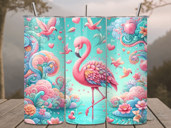 Download Flamingo Bird Aesthetic Clouds Tumbler - Tumbler Collection