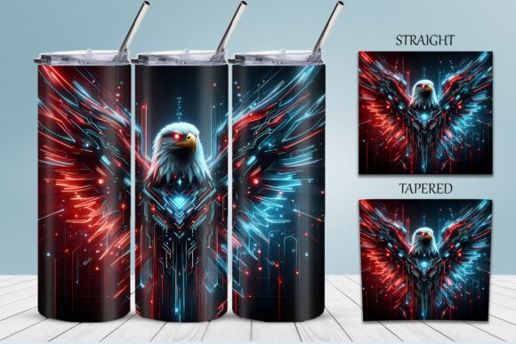 Download Futuristic Neon Bald Eagle Design - Bald eagle design Collection