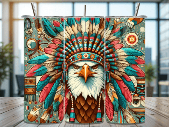 Download Native American Eagle Tumbler Wrap - Tumbler Collection