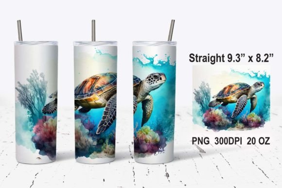 Download Sea Turtle Tumbler Wrap PNG - Tumbler Collection