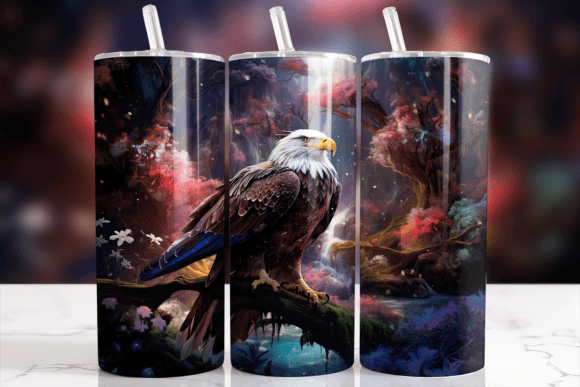 Download Enchanted Forest Regal Eagle Tumbler - Tumbler Collection