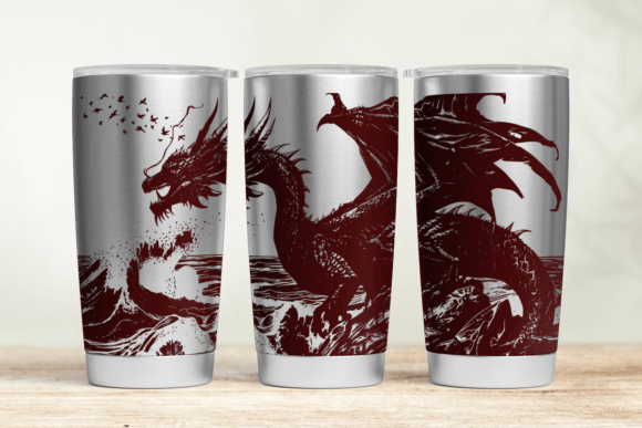 Download Dragon 30oz 20oz Laser Tumbler Wrap SVG - Tumbler Collection