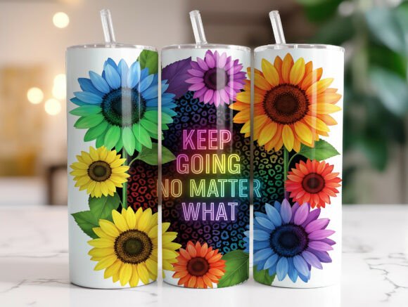 Download Colorful Motivational Quote Tumbler Wrap - Tumbler Collection