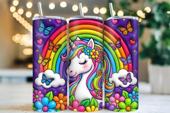 Download Stylish Unicorn Kids Tumbler Wrap PNG - Tumbler Collection