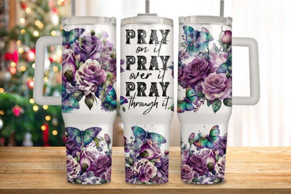 Download Pray on It Floral 40oz Quencher Tumbler - Tumbler Collection