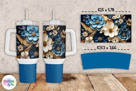 Download 3d Wooden Flowers Tumbler Wrap 40 Oz - Tumbler Collection