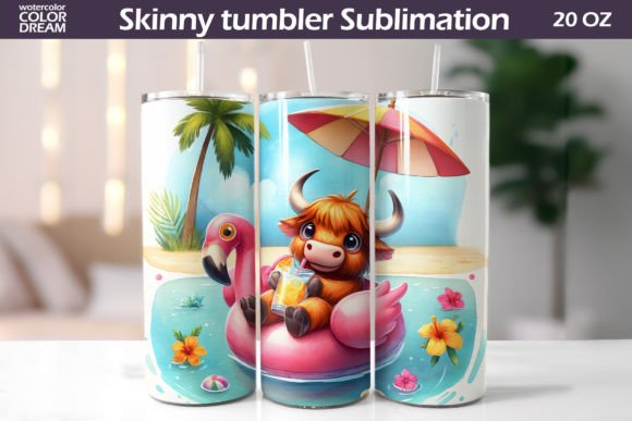 Download Funny Highland Cow Beach Tumbler - Tumbler Collection