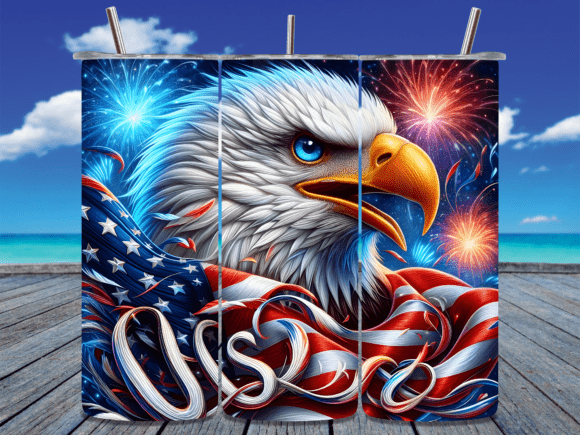 Download Eagle American Flag Fireworks Tumbler - Tumbler Collection